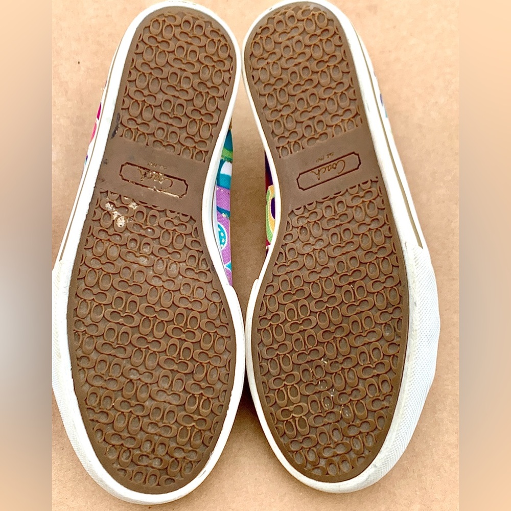 Women's 5.5 B Multi Colored Canvas COACH DEE 1941 Sneakers - Picture 13 of 16